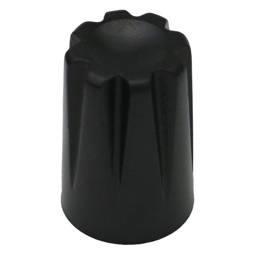 Black control knob with - control,