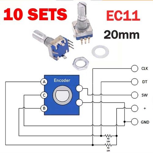 Set rotary shaft encoder - rotary,